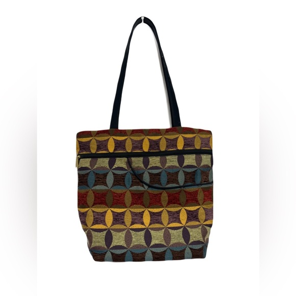Danny K. Handbags - Danny K. Beverly Hills Multicolor Geometric Tapestry Tote Bag